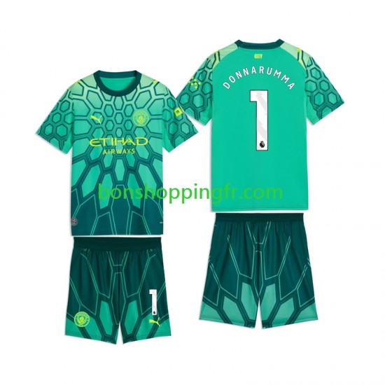 Maillot Domicile Manchester City Gardien Gianluigi Donnarumma 1 2026-2027 Manches Courtes Jeune Enfant(+shorts)