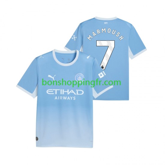 Maillot Domicile Manchester City Omar Marmoush 7 2026-2027 Manches Courtes Homme
