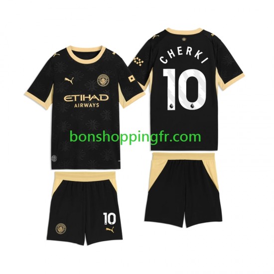 Maillot Extérieur Manchester City Rayan Cherki 10 2026-2027 Manches Courtes Jeune Enfant(+shorts)