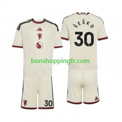 Maillot 3ème Manchester United Benjamin Sesko 30 2026-2027 Manches Courtes Jeune Enfant(+shorts)