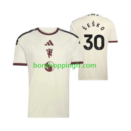 Maillot 3ème Manchester United Benjamin Sesko 30 2026-2027 Manches Courtes Homme