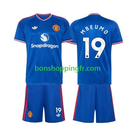 Maillot Extérieur Manchester United Bryan Mbeumo 19 2026-2027 Manches Courtes Jeune Enfant(+shorts)