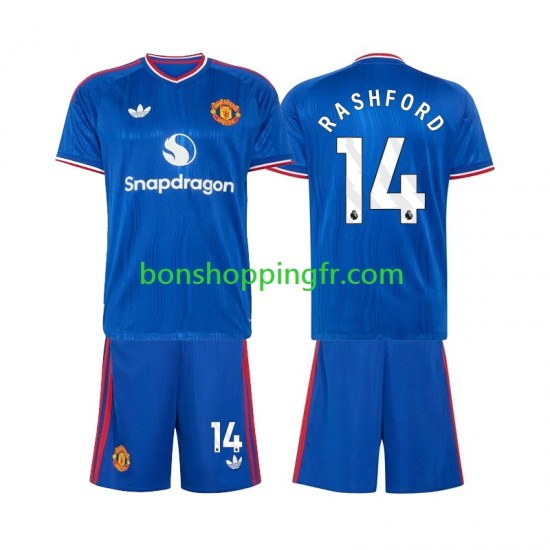 Maillot Extérieur Manchester United Marcus Rashford 14 2026-2027 Manches Courtes Jeune Enfant(+shorts)