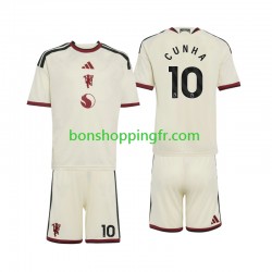 Maillot 3ème Manchester United Matheus Cunha 10 2026-2027 Manches Courtes Jeune Enfant(+shorts)