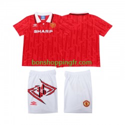 Maillot Rétro Domicile Manchester United 1993 1994 Manches Courtes Jeune Enfant(+shorts)