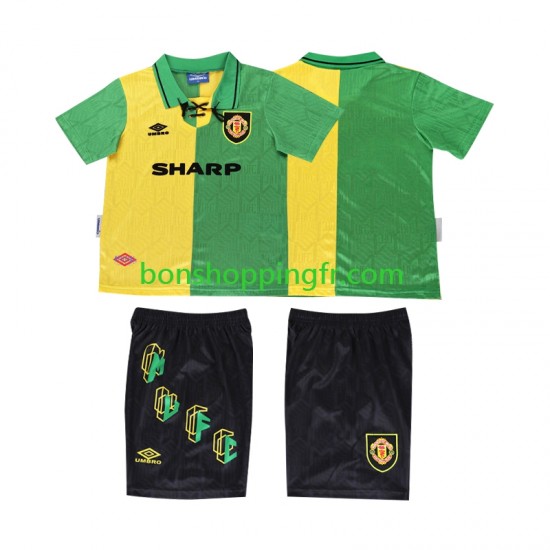 Maillot Rétro 3ème Manchester United 1992 1994 Manches Courtes Jeune Enfant(+shorts)