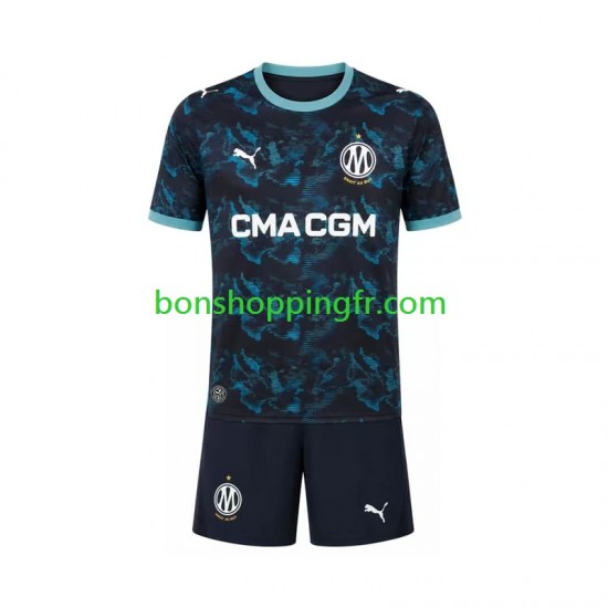 Maillot Extérieur Olympique de Marseille 2026-2027 Manches Courtes Jeune Enfant(+shorts)