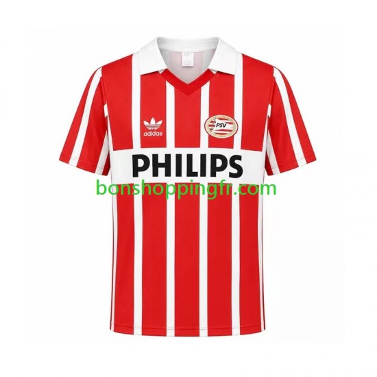 Maillot Rétro Domicile PSV Eindhoven 1990 Manches Courtes Homme