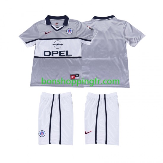 Maillot Rétro Extérieur Paris Saint-Germain 2000 2001 Manches Courtes Jeune Enfant(+shorts)