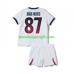 Maillot Extérieur Paris Saint-Germain Joao Neves 87 2026-2027 Manches Courtes Jeune Enfant(+shorts)