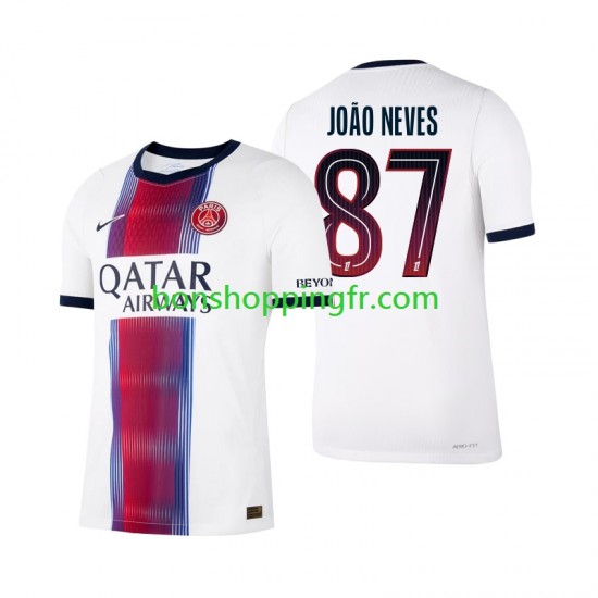 Maillot Extérieur Paris Saint-Germain Joao Neves 87 2026-2027 Manches Courtes Homme