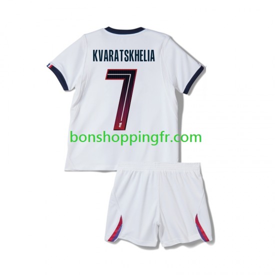 Maillot Extérieur Paris Saint-Germain Khvicha Kvaratskhelia 7 2026-2027 Manches Courtes Jeune Enfant(+shorts)