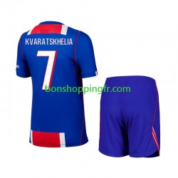 Maillot Domicile Paris Saint-Germain Khvicha Kvaratskhelia 7 2026-2027 Manches Courtes Jeune Enfant(+shorts)