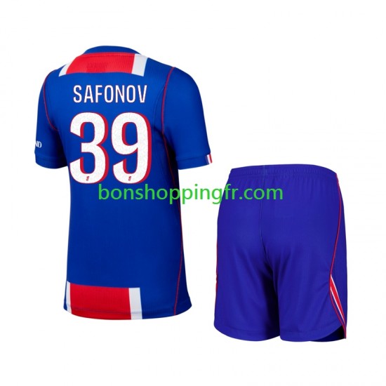 Maillot Domicile Paris Saint-Germain Matvey Safonov 39 2026-2027 Manches Courtes Jeune Enfant(+shorts)