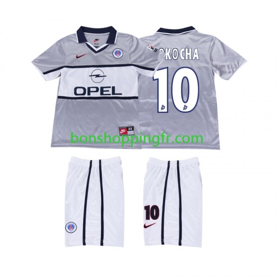 Maillot Rétro Extérieur Paris Saint-Germain OKOCHA 10 2000 2001 Manches Courtes Jeune Enfant(+shorts)