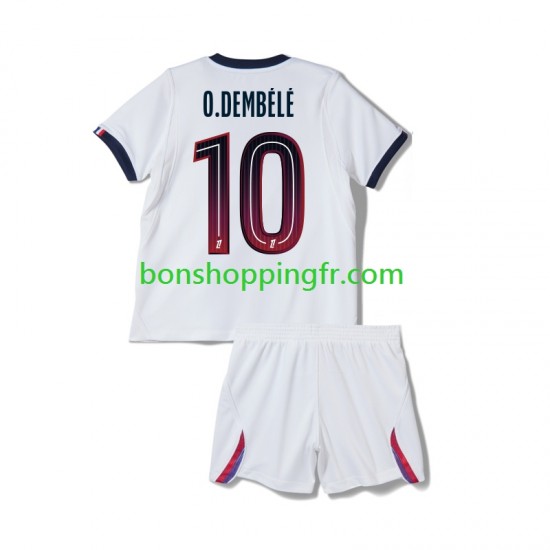 Maillot Extérieur Paris Saint-Germain Ousmane Dembele 10 2026-2027 Manches Courtes Jeune Enfant(+shorts)