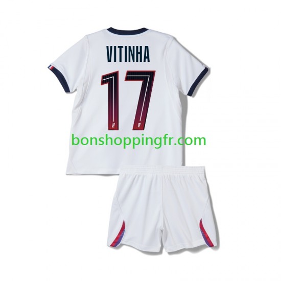 Maillot Extérieur Paris Saint-Germain Vitinha 17 2026-2027 Manches Courtes Jeune Enfant(+shorts)