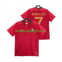 Maillot Rétro Domicile Portugal Cristiano Ronaldo 7 2018 Manches Courtes Homme