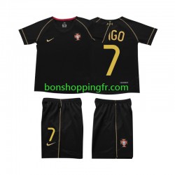 Maillot Rétro Extérieur Portugal FIGO 7 2006 Manches Courtes Jeune Enfant(+shorts)