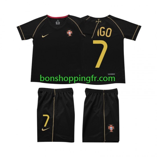 Maillot Rétro Extérieur Portugal FIGO 7 2006 Manches Courtes Jeune Enfant(+shorts)