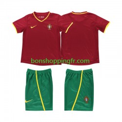 Maillot Rétro Domicile Portugal 2002 Manches Courtes Jeune Enfant(+shorts)