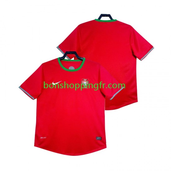 Maillot Rétro Domicile Portugal 2012 Manches Courtes Homme