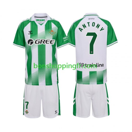 Maillot Domicile Real Betis Anthoy 7 2026-2027 Manches Courtes Jeune Enfant(+shorts)