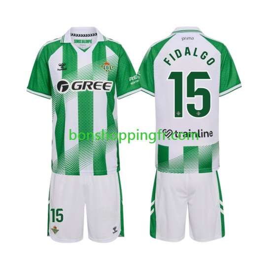 Maillot Domicile Real Betis Fidalgo 15 2026-2027 Manches Courtes Jeune Enfant(+shorts)