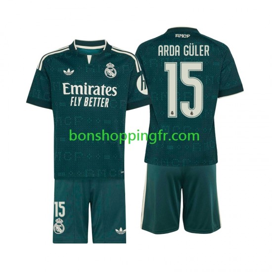 Maillot Extérieur Real Madrid Arda Guler 15 2026-2027 Manches Courtes Jeune Enfant(+shorts)