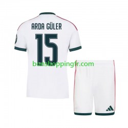 Maillot Domicile Real Madrid Arda Guler 15 2026-2027 Manches Courtes Jeune Enfant(+shorts)
