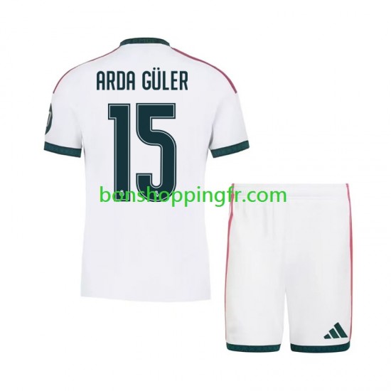 Maillot Domicile Real Madrid Arda Guler 15 2026-2027 Manches Courtes Jeune Enfant(+shorts)