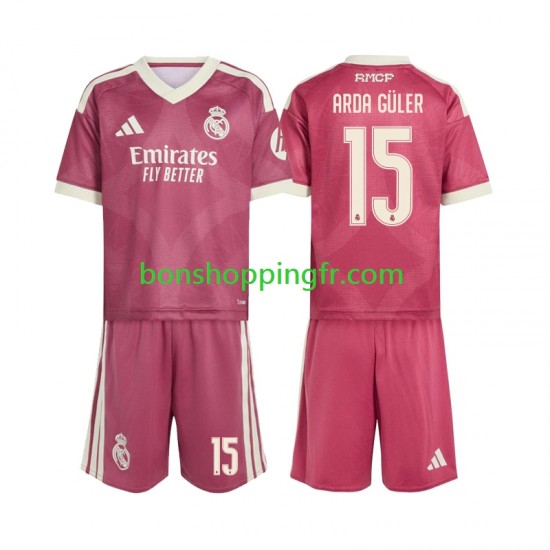 Maillot 3ème Real Madrid Arda Guler 15 2026-2027 Manches Courtes Jeune Enfant(+shorts)