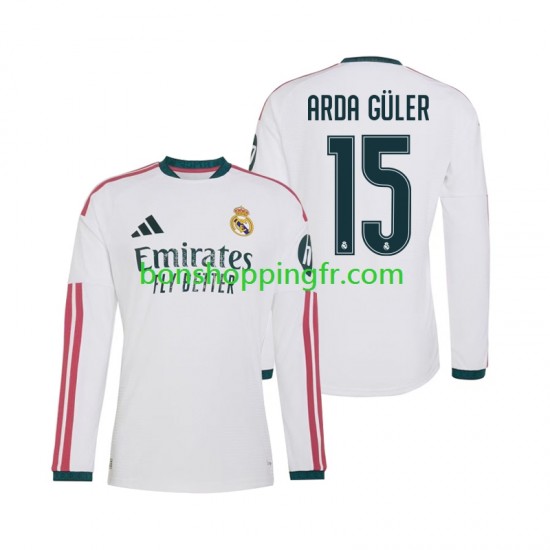 Maillot Domicile Real Madrid Arda Guler 15 2026-2027 Manches Longues Homme