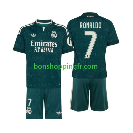 Maillot Extérieur Real Madrid Cristiano Ronaldo 7 2026-2027 Manches Courtes Jeune Enfant(+shorts)