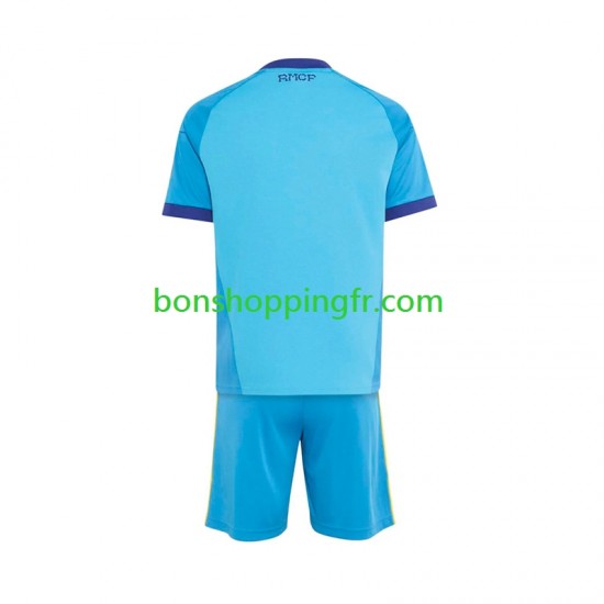 Maillot Extérieur Real Madrid Gardien 2026-2027 Manches Courtes Jeune Enfant(+shorts)