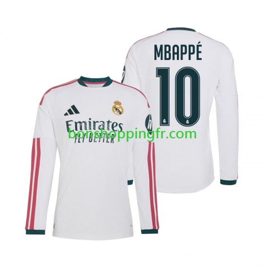 Maillot Domicile Real Madrid Kylian Mbappe 10 2026-2027 Manches Longues Homme