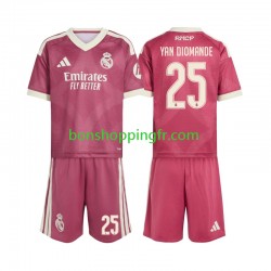 Maillot 3ème Real Madrid Yan Diomande 25 2026-2027 Manches Courtes Jeune Enfant(+shorts)
