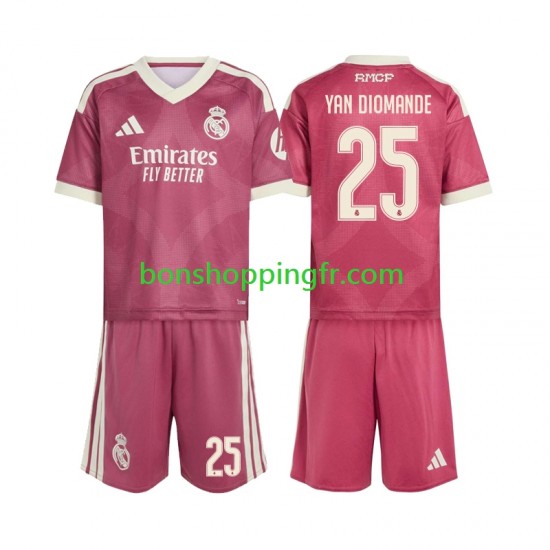 Maillot 3ème Real Madrid Yan Diomande 25 2026-2027 Manches Courtes Jeune Enfant(+shorts)