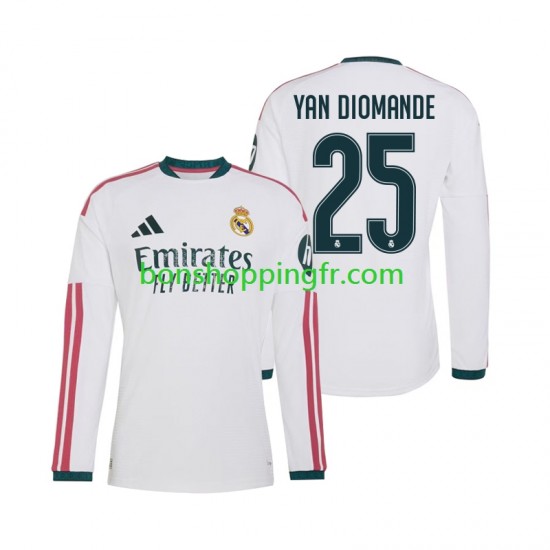 Maillot Domicile Real Madrid Yan Diomande 25 2026-2027 Manches Longues Homme