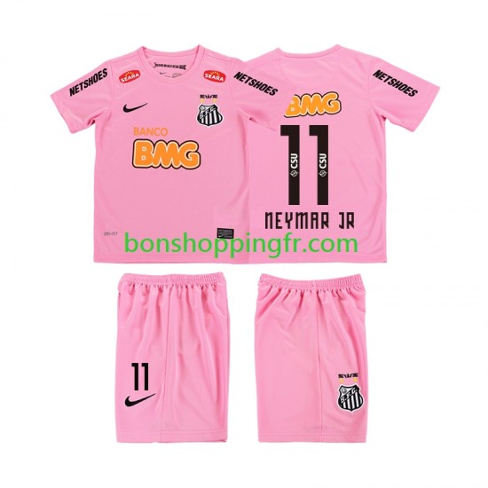 Maillot Rétro 4ème Santos FC Neymar JR 11 2012 2013 Manches Courtes Jeune Enfant(+shorts)