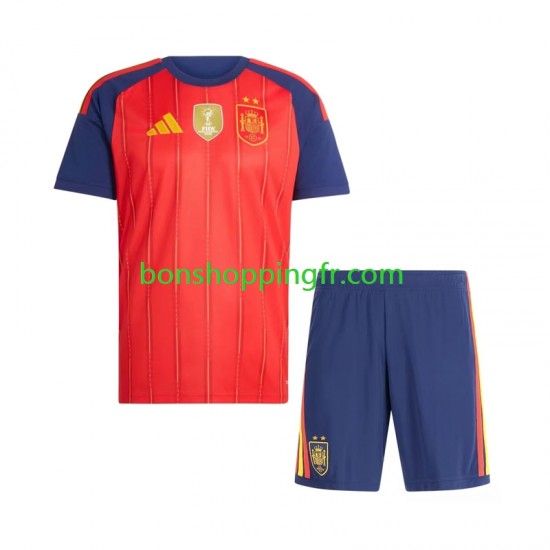 Maillot Domicile Espagne 2-star 2026-2027 Manches Courtes Jeune Enfant(+shorts)