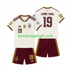 Maillot Extérieur Espagne 2-star Lamine Yamal 19 2026-2027 Manches Courtes Jeune Enfant(+shorts)