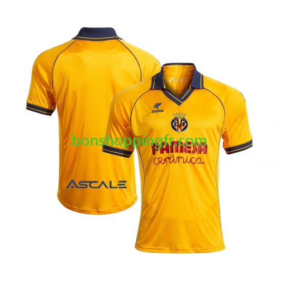 Maillot Rétro Domicile Villarreal CF 2025-2026 Manches Courtes Homme