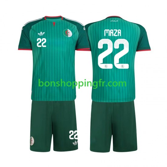 Maillot Extérieur Algérie Ibrahim Maza 22 2026 Manches Courtes Jeune Enfant(+shorts)
