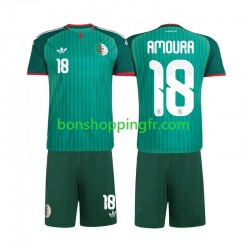 Maillot Extérieur Algérie Mohamed Amoura 18 2026 Manches Courtes Jeune Enfant(+shorts)