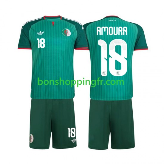 Maillot Extérieur Algérie Mohamed Amoura 18 2026 Manches Courtes Jeune Enfant(+shorts)