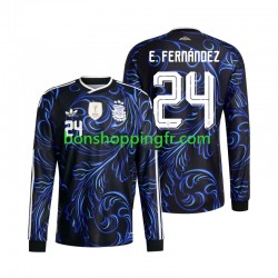 Maillot Extérieur Argentine Enzo Fernandez 24 World Cup 2026 Manches Longues Homme