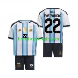 Maillot Domicile Argentine Franco Mastantuono 22 World Cup 2026 Manches Courtes Jeune Enfant(+shorts)