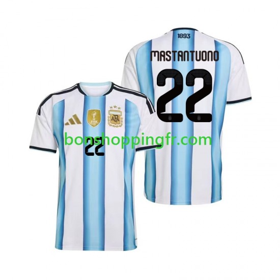 Maillot Domicile Argentine Franco Mastantuono 22 World Cup 2026 Manches Courtes Homme