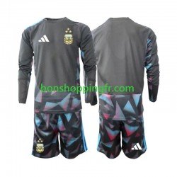 Maillot Domicile Argentine Gardien World Cup 2026 Manches Longues Jeune Enfant(+shorts)